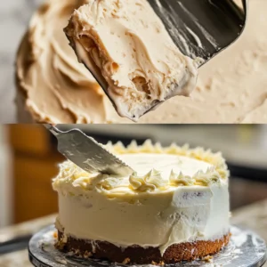 Frosting chocolate cake with cream cheese frosting