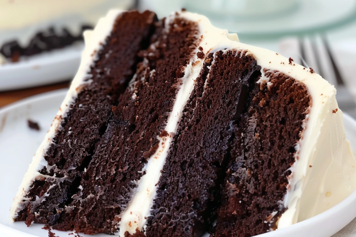 Chocolate Cake with Cream Cheese Frosting – The Perfect Moist & Tangy Dessert Combo