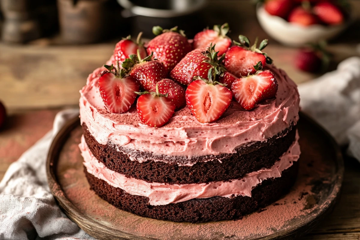 Chocolate Strawberry Cake Recipe for Valentine’s Day